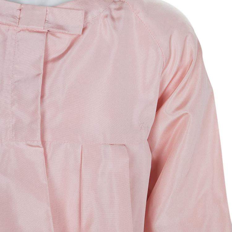 Pre Owned Baby Dior Rose Pink Silk Dress Coat 12 Yrs