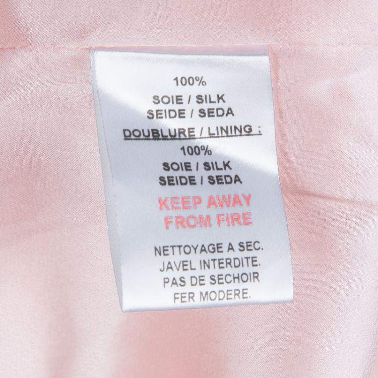 Pre Owned Baby Dior Rose Pink Silk Dress Coat 12 Yrs