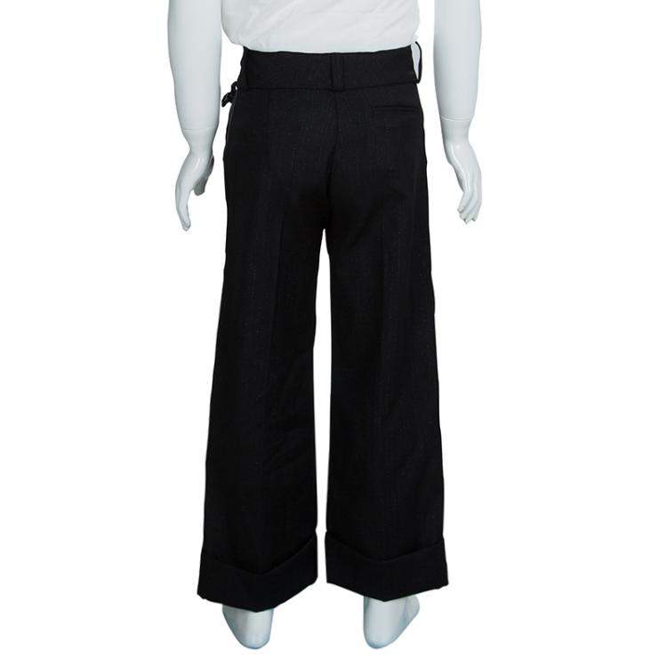 Pre Owned Baby Dior Black Sequinned Bow Detail Pants 5 Yrs