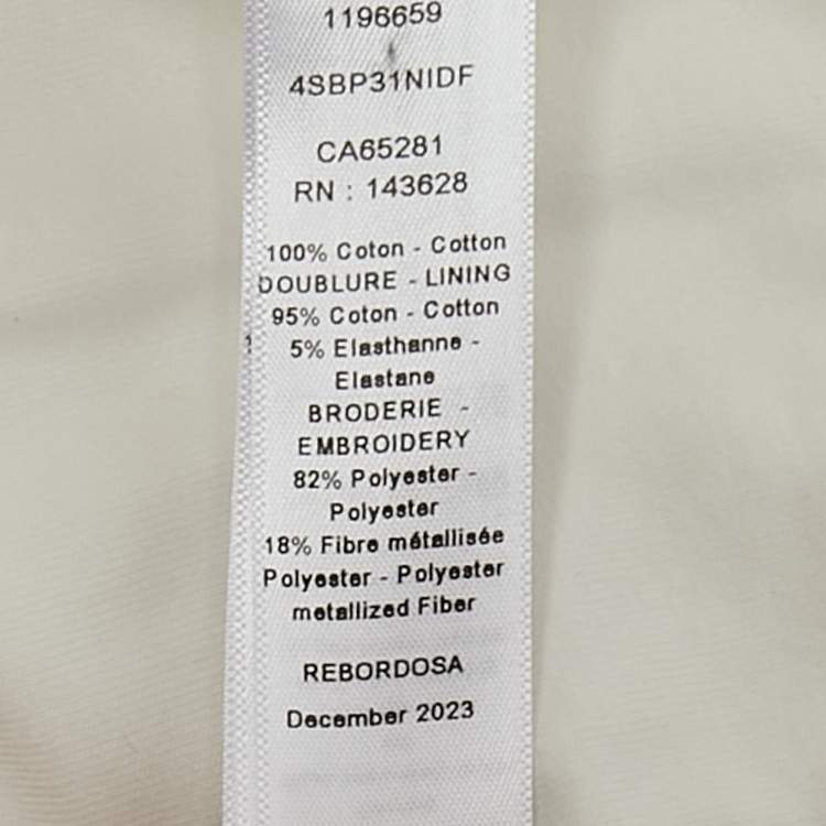 Pre Owned Baby Dior Cream Embroidered Sleeping Bag