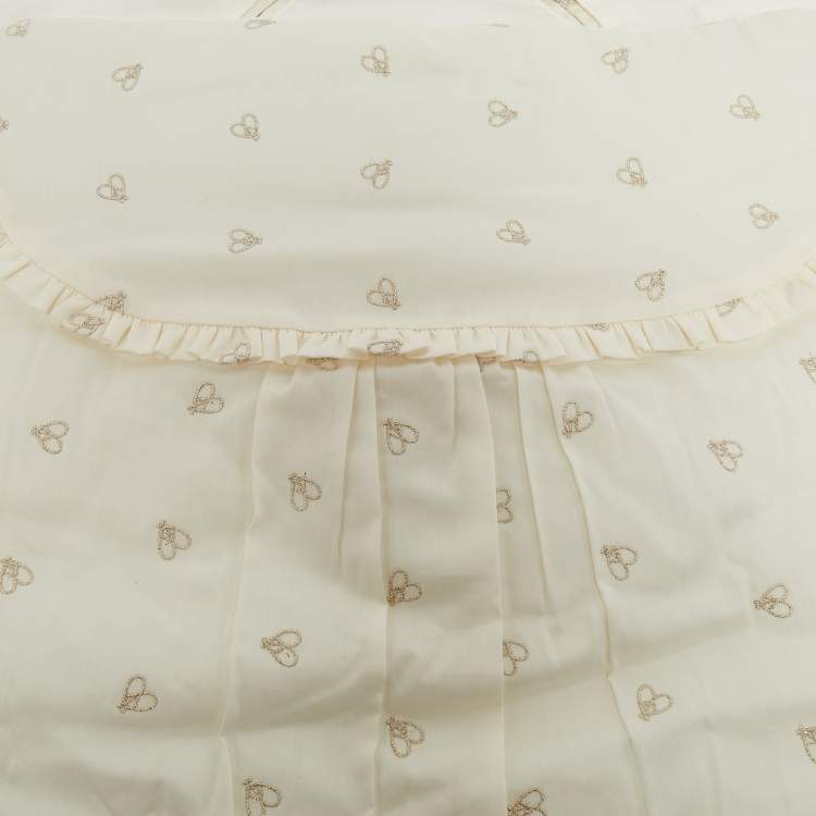 Pre Owned Baby Dior Cream Embroidered Sleeping Bag