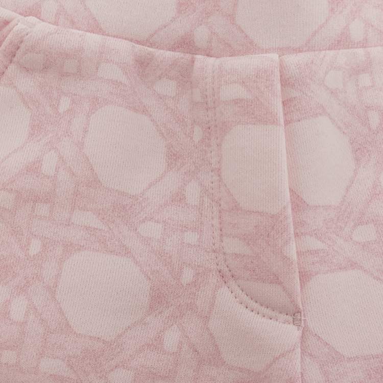 Pre Owned Baby Dior Pink Hexagon Weave Basket Print Cotton Track Set 12M 