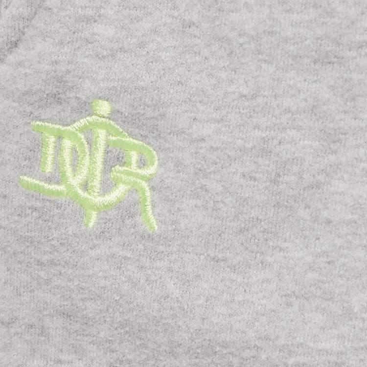 Pre Owned Baby Dior Grey Logo Embroidery Cotton Knit Track Pants 24 M