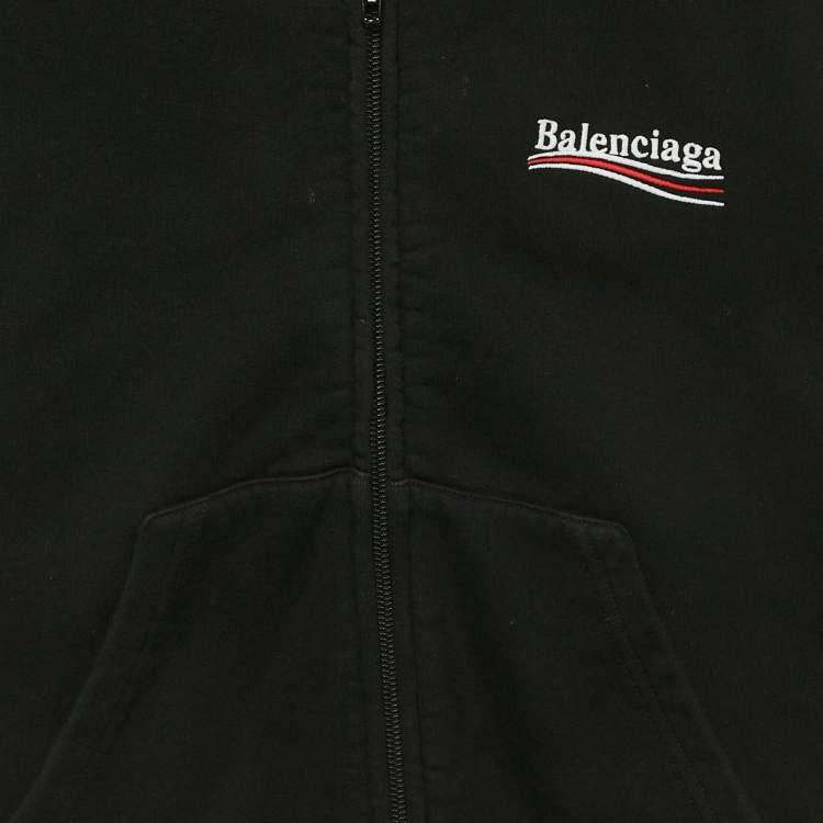 Pre Owned Balenciaga Kids Black Logo Embroidered Cotton Sweatshirt & Sweatpants Set 10 Y