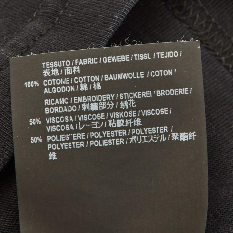 Pre Owned Balenciaga Black Cotton Logo Embroidered T-Shirt Size 2 Yrs