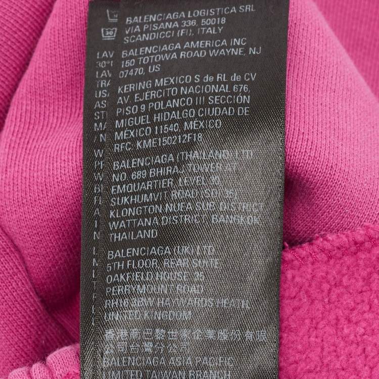 Pre Owned Balenciaga Fuchsia Pink Cotton Knit Political Campaign  Joggers 2 Yrs