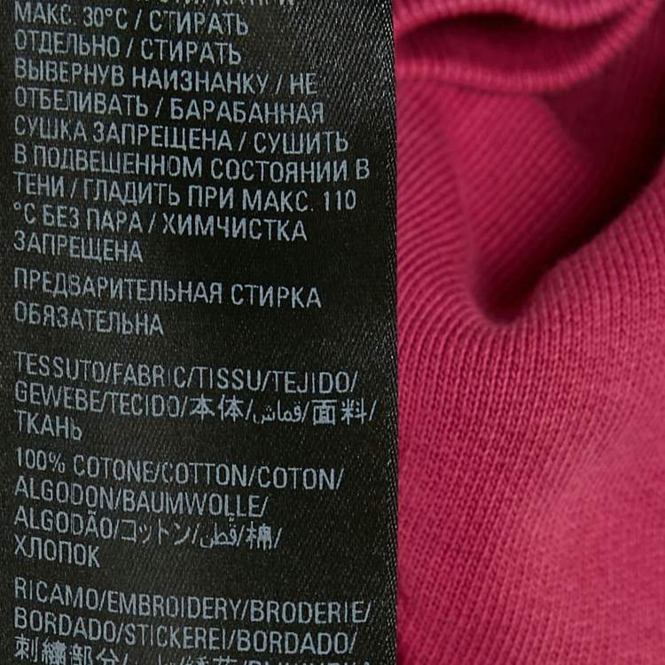 Pre Owned Balenciaga Kids Pink Logo Embroidery Cotton Hooded Sweatshirt 2 Yrs