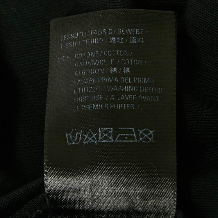 Pre Owned Balenciaga Kids Black Logo Print Cotton Crew Neck T-Shirt 10 Yrs