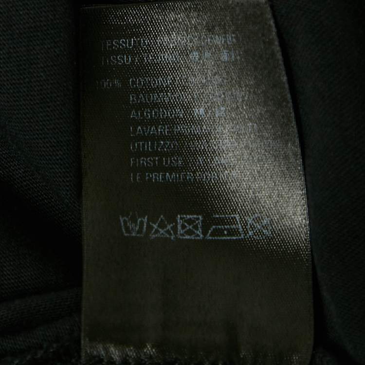 Pre Owned Balenciaga Kids Black Logo Print Cotton Crew Neck T-Shirt 10 Yrs