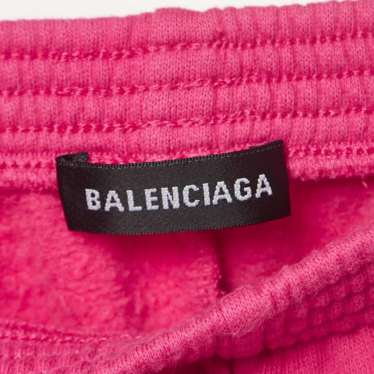 Pre Owned Balenciaga Pink Cotton Blend Jogger Pants (6 Yrs)