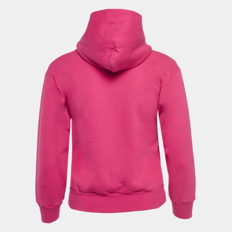 Pre Owned Balenciaga Pink Graphic Print Cotton-Blend Hoodie (6 Yrs)