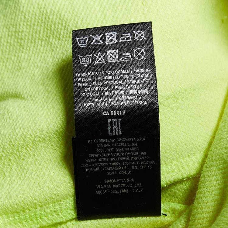 Pre Owned Balmain Neon Yellow Cotton Bermuda Shorts 14A Yrs
