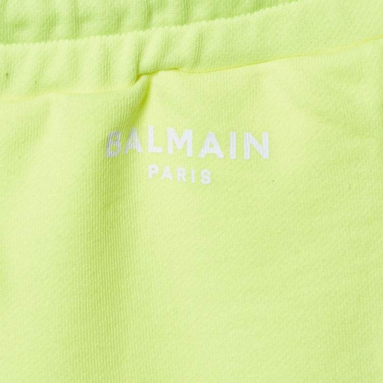 Pre Owned Balmain Neon Yellow Cotton Bermuda Shorts 14A Yrs
