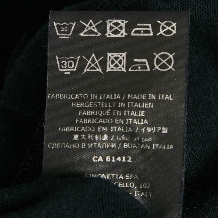 Pre Owned Balmain Kids Black Logo Foil Print Cotton Knit Leggings 24 M