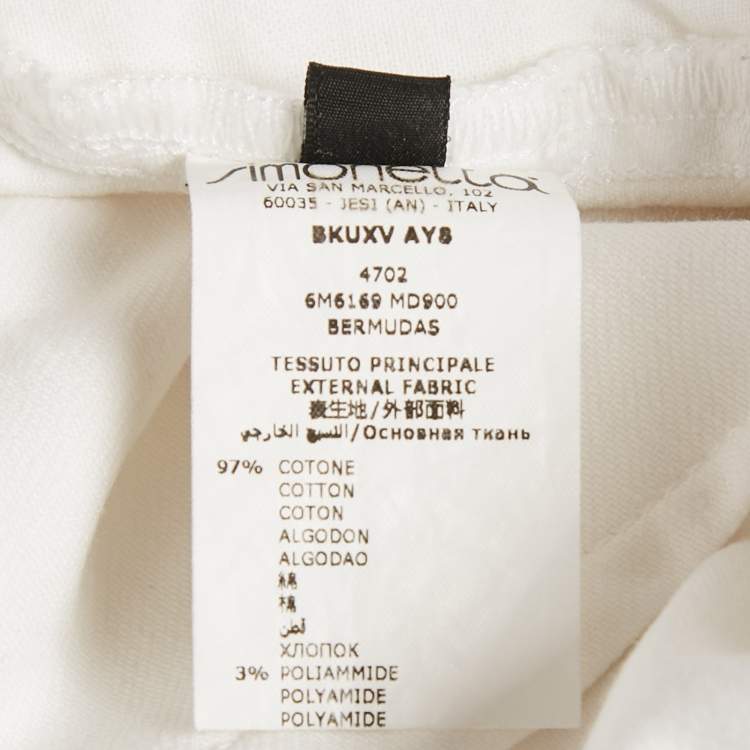 Pre Owned Balmain White Denim Button Detail Shorts 12 Yrs