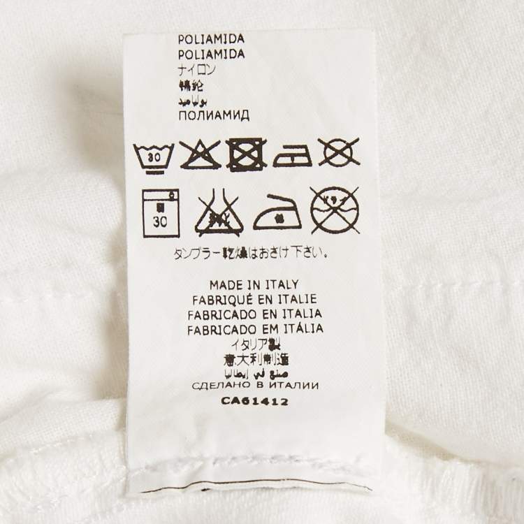 Pre Owned Balmain White Denim Button Detail Shorts 12 Yrs