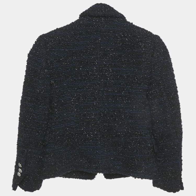 Pre Owned جاكيت بالماين أطفال كحلي مزين بالخيوط اللامعة 6 سنوات