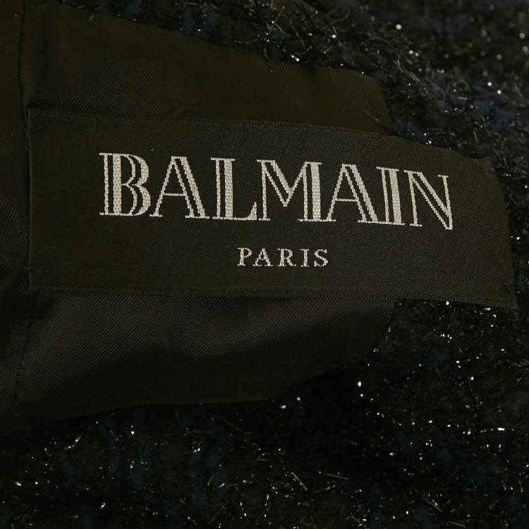 Pre Owned جاكيت بالماين أطفال كحلي مزين بالخيوط اللامعة 6 سنوات