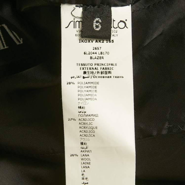 Pre Owned جاكيت بالماين أطفال كحلي مزين بالخيوط اللامعة 6 سنوات