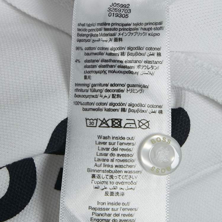 Pre Owned Boss By Hugo Boss White Slim Fit Polo T-Shirt 12 M