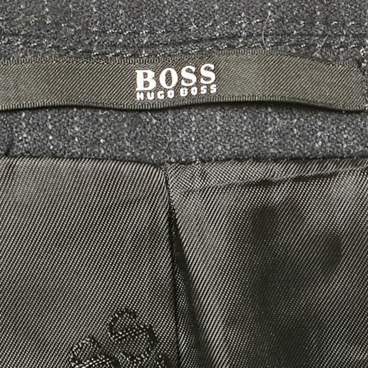 Pre Owned Boss By Hugo Boss Grey Striped Cotton Blend Blazer S/12 Yrs