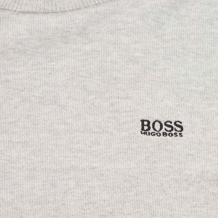 Pre Owned Boss By Hugo Boss Kids Grey Cotton Crew Neck Sweater 10 Yrs