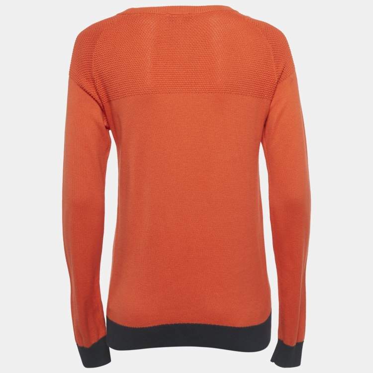Pre Owned Boss By Hugo Boss Kids Orange Cotton Knit Sweatshirt 14Yrs 