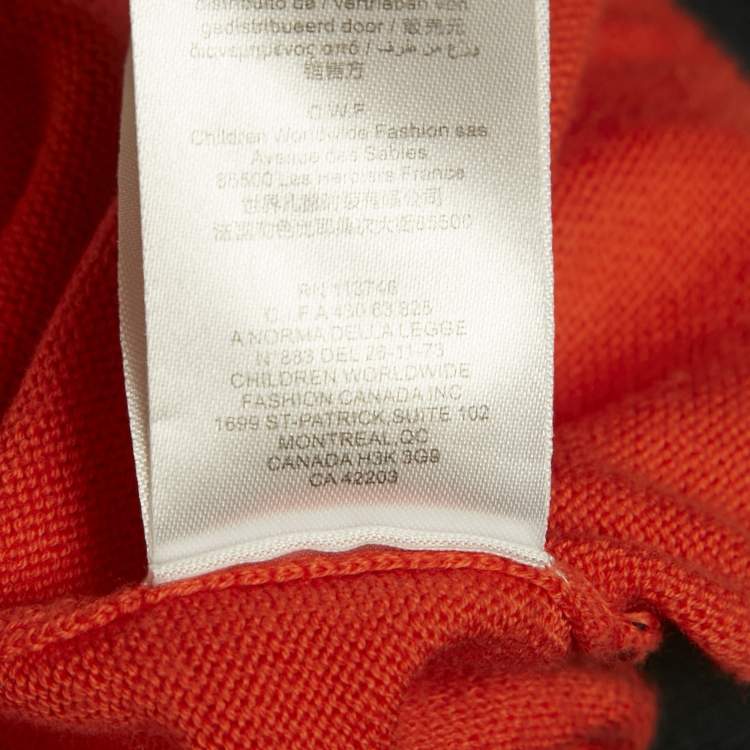 Pre Owned Boss By Hugo Boss Kids Orange Cotton Knit Sweatshirt 14Yrs 