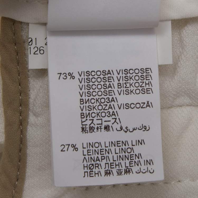 Pre Owned Brunello Cucinelli White Crepe Trousers 4Yrs