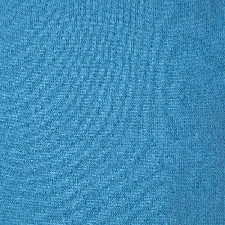 Pre Owned Burberry Children Blue Novacheck Shoulder Patch Detail Sweater 8Yrs