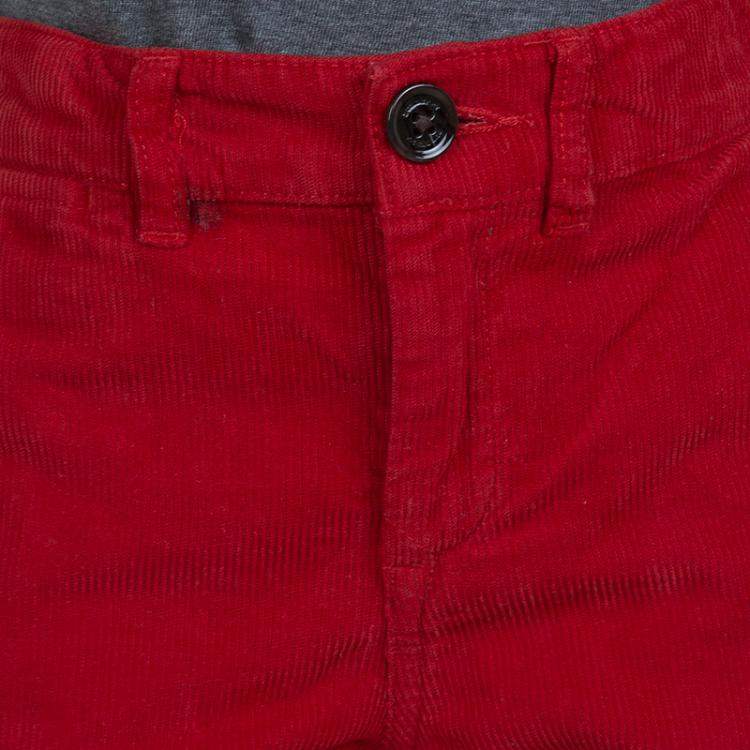 Pre Owned Burberry Children Red Corduroy Trousers 6 Yrs