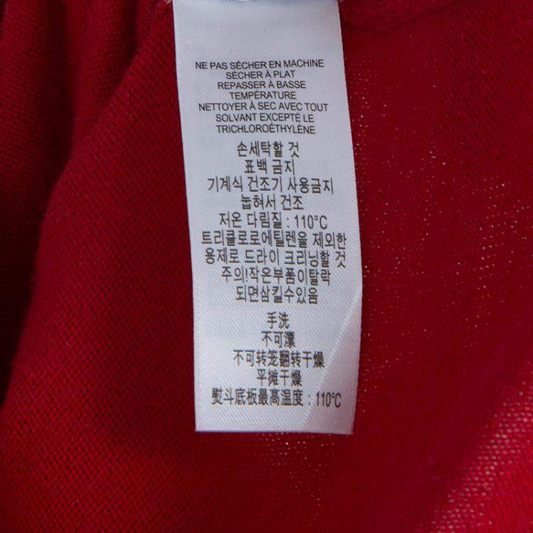 Pre Owned Burberry Children Red  Long Sleeve Button Down Cardigan 7 Yrs