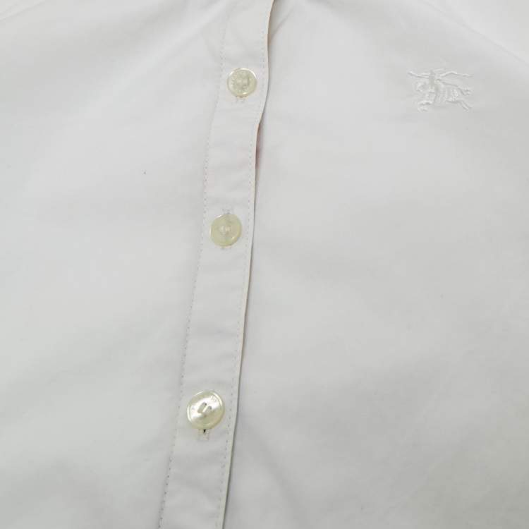 Pre Owned Burberry Children White Cotton Shirt 8 Yrs