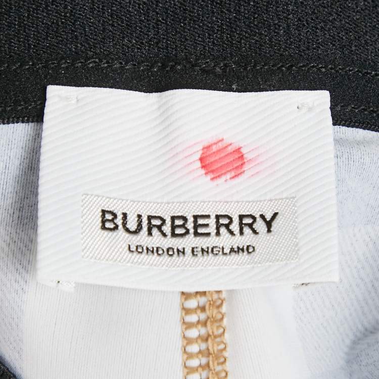 Pre Owned Burberry Children Beige IP Check Jersey Logo Waist Band Leggings 12Yrs  