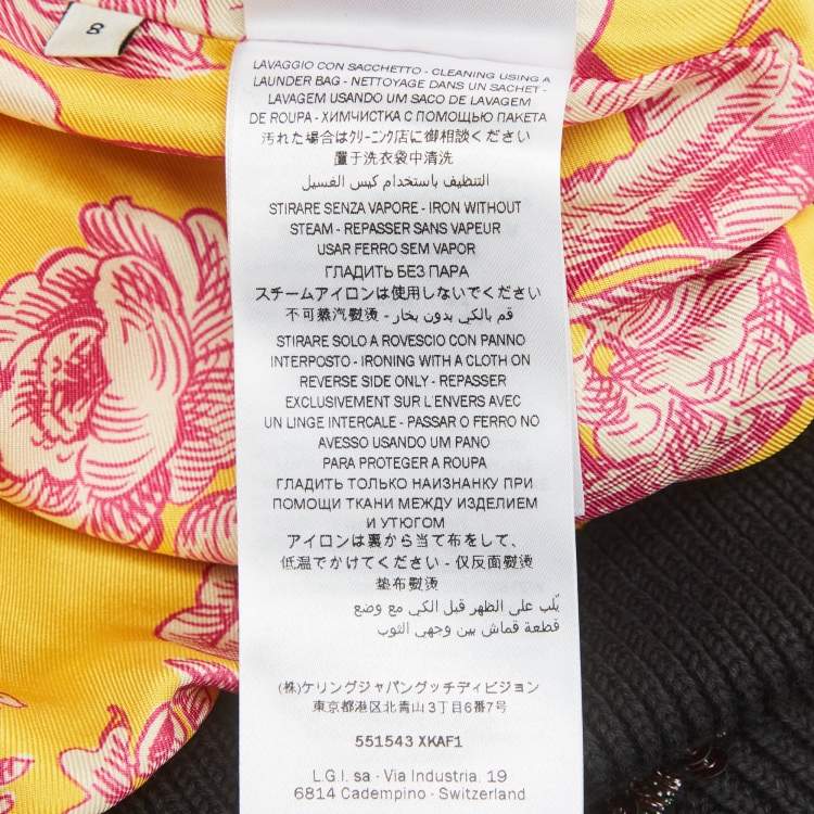 Pre Owned  Gucci Kids Black /Print Tiger Sequins Cardigan 8Yrs 