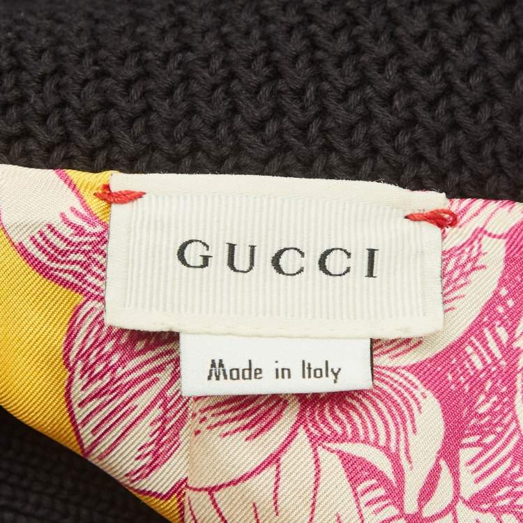 Pre Owned  Gucci Kids Black /Print Tiger Sequins Cardigan 8Yrs 