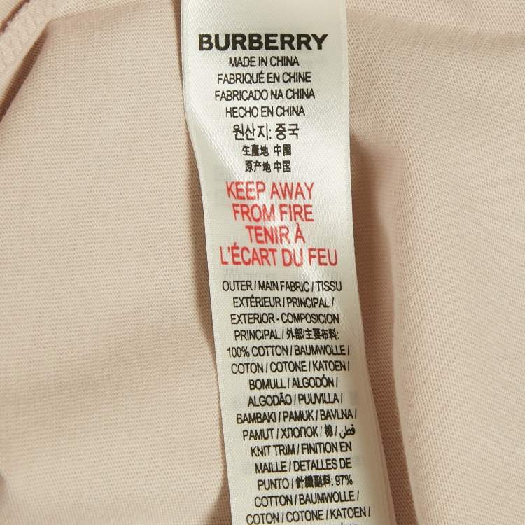 مملوكة مسبقًا Burberry Children Dusty Rose Logo Applique Horseferry T-Shirt 14 Yrs 