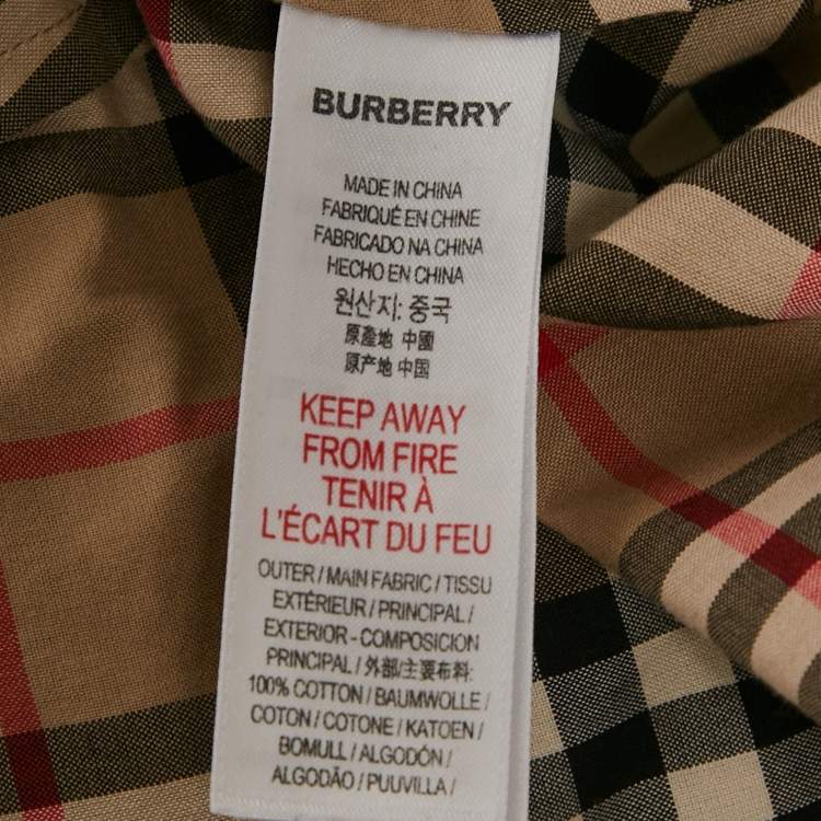 Pre Owned Burberry Children Beige Checkered Print Cotton Dress 12 Yrs  