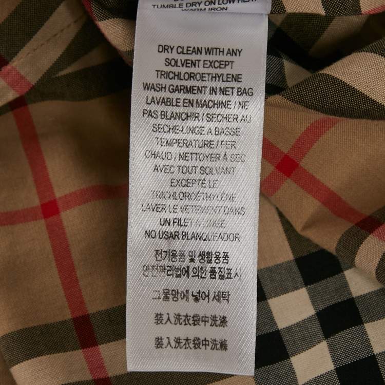 Pre Owned Burberry Children Beige Checkered Print Cotton Dress 12 Yrs  