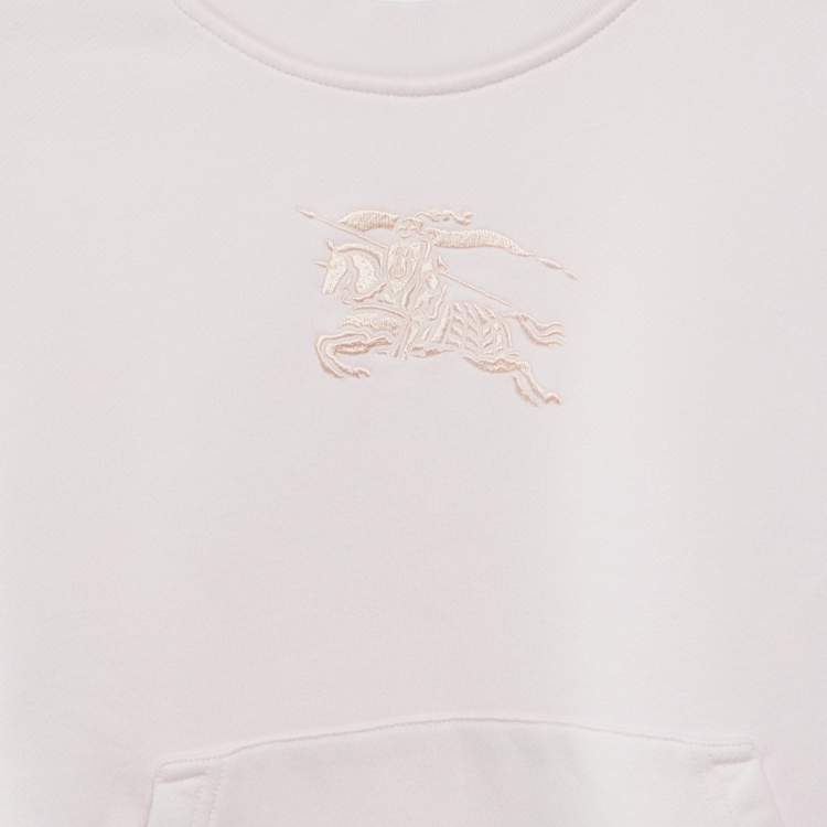 Pre Owned Burberry Children Pink Logo Embroidered Sweatshirt & Pants Set 12Yrs