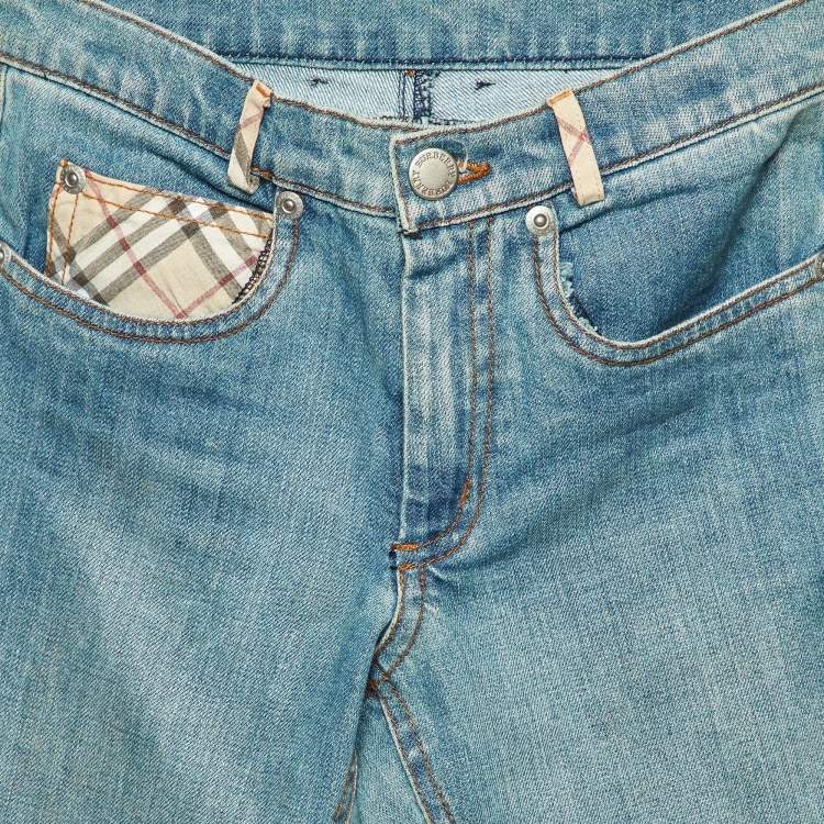 Pre Owned Burberry London Kids Blue Denim Kirat Jeans 6 Yrs