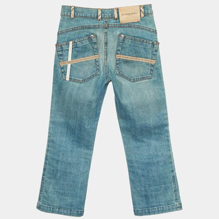 Pre Owned Burberry London Kids Blue Denim Kirat Jeans 6 Yrs