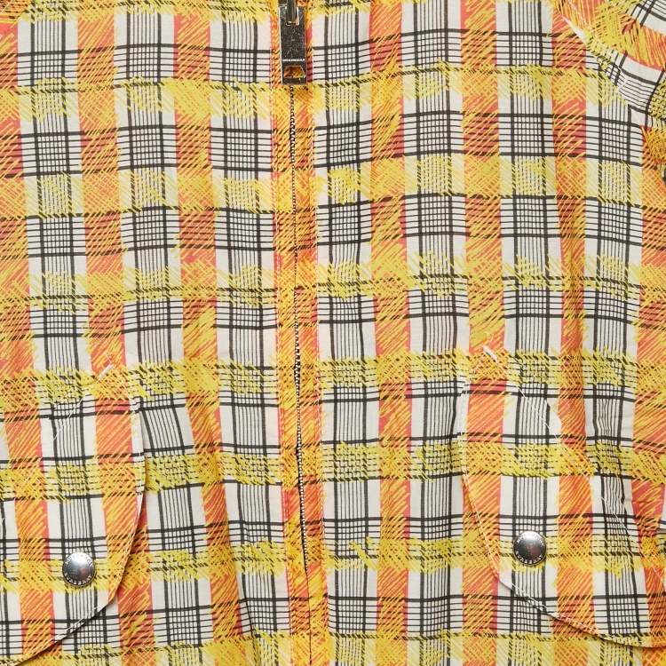 Pre Owned Burberry Children Multicolor Checked Cotton Blend Zip-Up Jacket 8 Yrs 