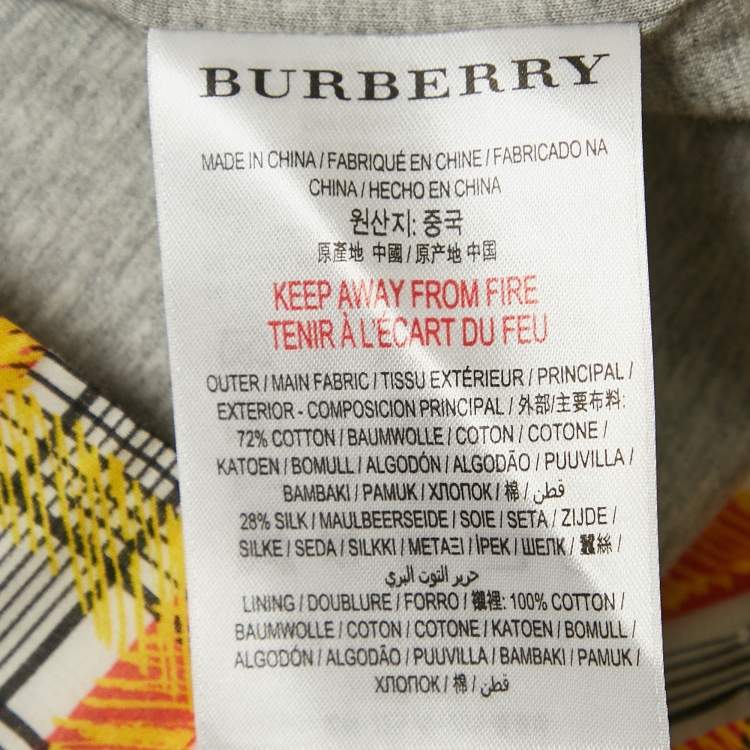 Pre Owned Burberry Children Multicolor Checked Cotton Blend Zip-Up Jacket 8 Yrs 