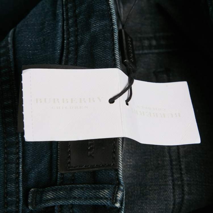 Pre Owned Burberry Children Navy Blue Denim Skinny Jeans 14 Yrs 