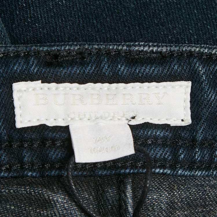 Pre Owned Burberry Children Navy Blue Denim Skinny Jeans 14 Yrs 