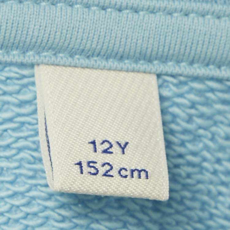 Pre Owned Burberry Kids Blue Cotton Zip-Up Hoodie 12Yrs