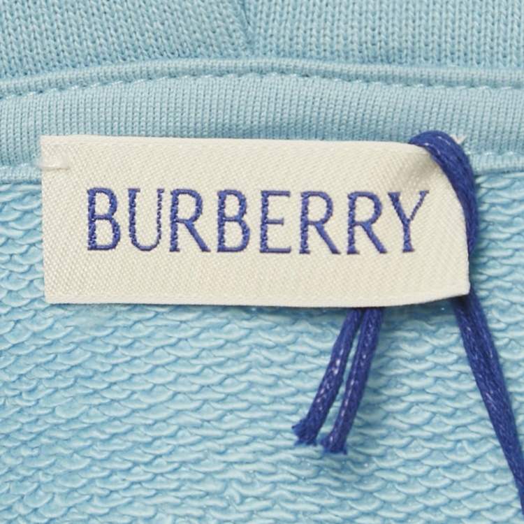 Pre Owned Burberry Kids Blue Cotton Zip-Up Hoodie 12Yrs