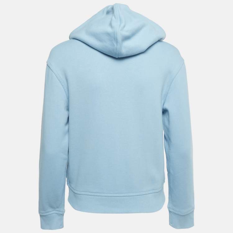 Pre Owned Burberry Kids Blue Cotton Zip-Up Hoodie 12Yrs