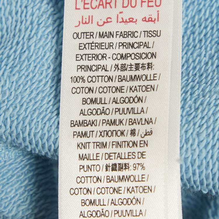 Pre Owned Burberry Kids Blue Cotton Zip-Up Hoodie 12Yrs